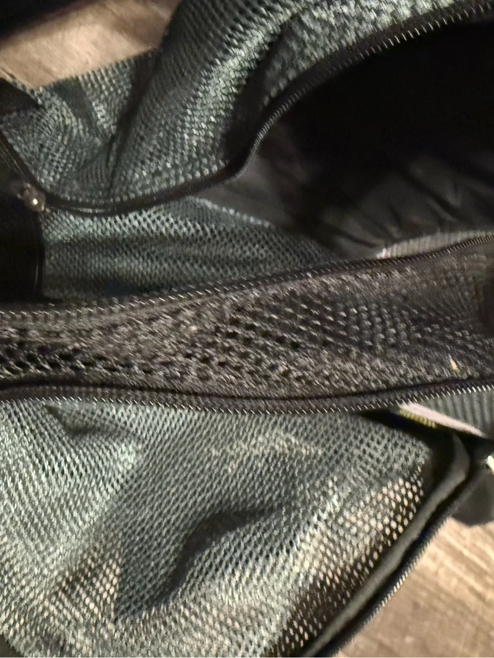 Jansport Gray and Black Mesh Backpack with Lime Trim